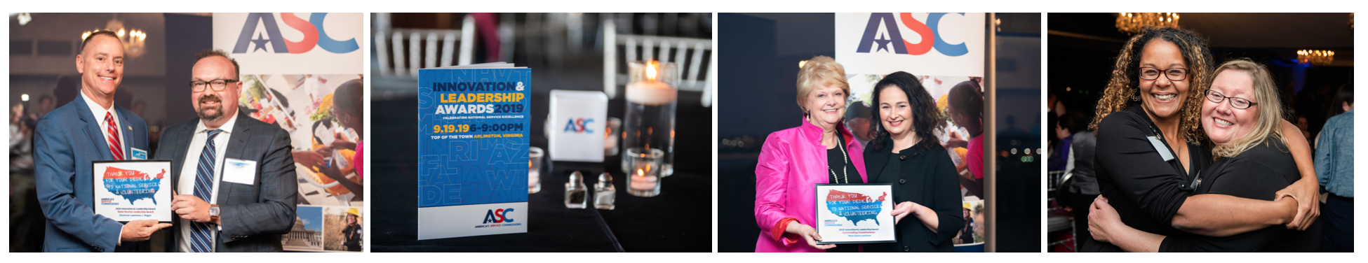 four photos from previous ASC receptions