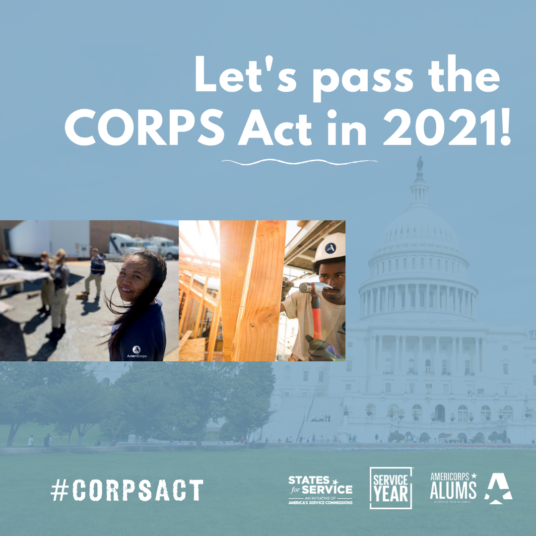 graphic that says Let's pass the CORPS Act in 2021!