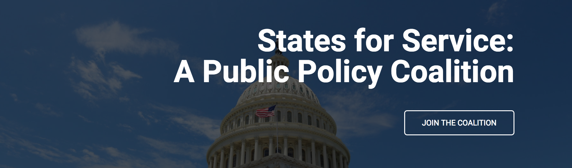 States for Service: A Public Policy Coalition header image