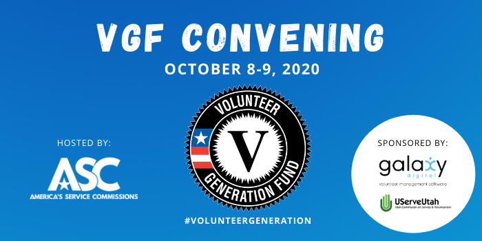 decorative. VGF Convening graphic. October 8-9, 2020. Includes ASC logo, VGF logo, and Galaxy Digital logo.