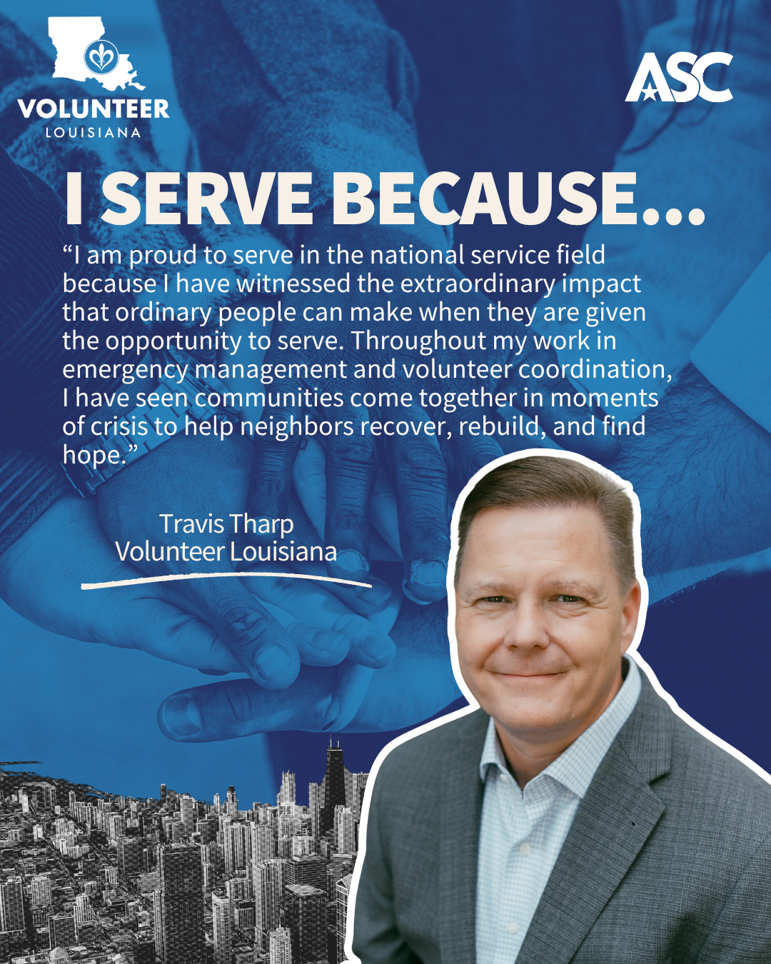 Quote from Travis Tharp and photo